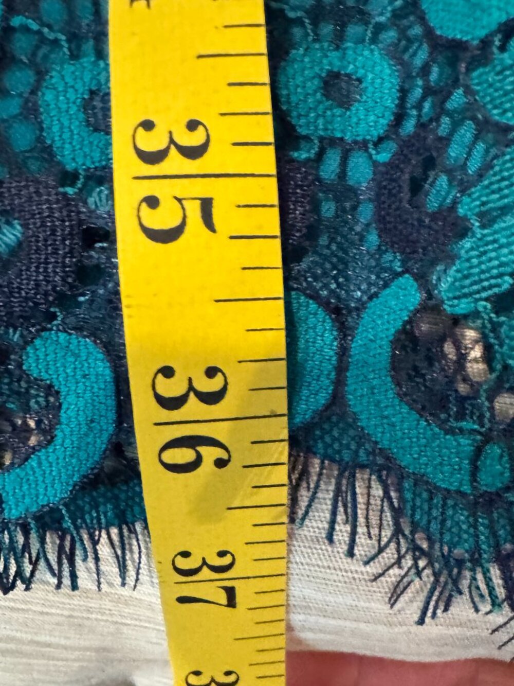 Lilly Pulitzer Georgi Lace Shift Dress Size 12 Valencia Teal Navy Carnival Lace - Picture 10 of 10